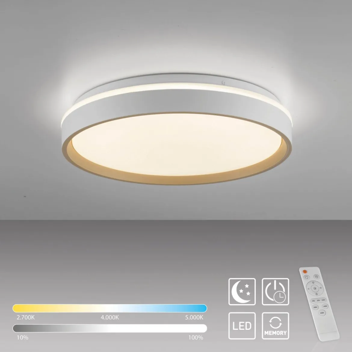 JUST LIGHT 14277-39 MIO Deckenleuchte sand 38.5 cm