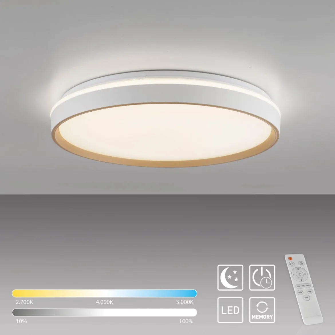 JUST LIGHT 14278-39 MIO Deckenleuchte sand 48.5 cm