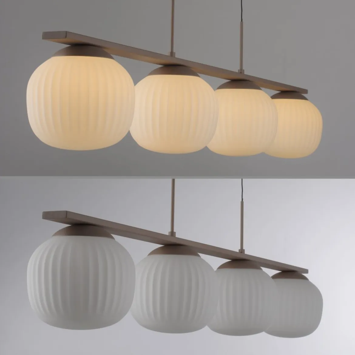 JUST LIGHT 15179-39 NAMI Pendelleuchte 4-flammig sandfarben