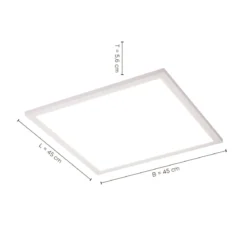 JUST LIGHT 14531-16 Panel FLAT LED Deckenleuchte quadratisch weiß 45x45cm CCT