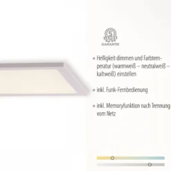 JUST LIGHT 14533-16 Panel FLATLED Deckenleuchte rechteckig weiß 120x30cm CCT