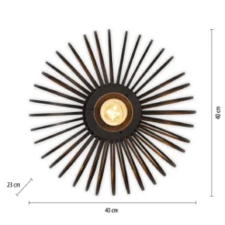 JUST LIGHT 11410-18 RACOON Deckenleuchte schwarz 40cm E27