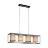 JUST LIGHT 15305-18 RAVEN Pendelleuchte 4-flammig schwarz Stoffschirme
