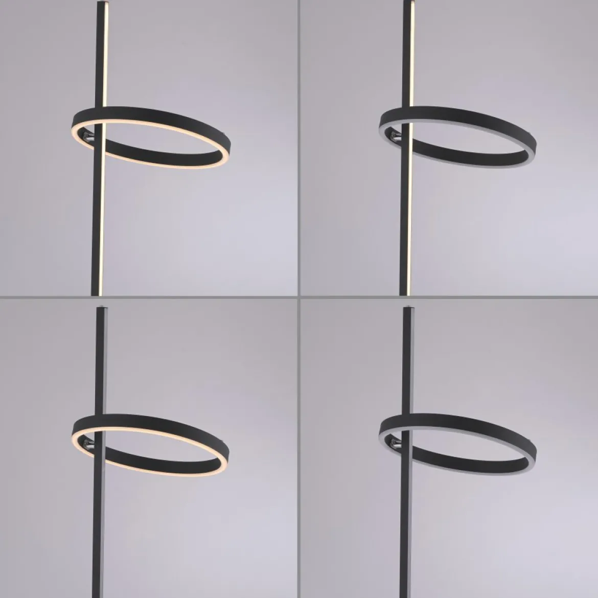 JUST LIGHT 15397-18 RITUS Stehleuchte schwarz per Touchdimmer
