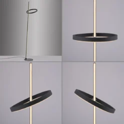JUST LIGHT 15397-18 RITUS Stehleuchte schwarz per Touchdimmer