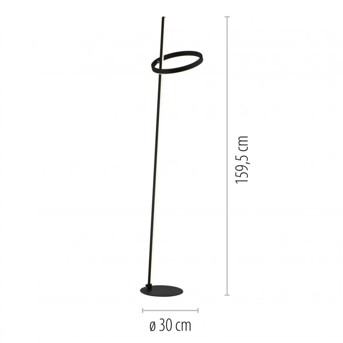 JUST LIGHT 15397-18 RITUS Stehleuchte schwarz per Touchdimmer