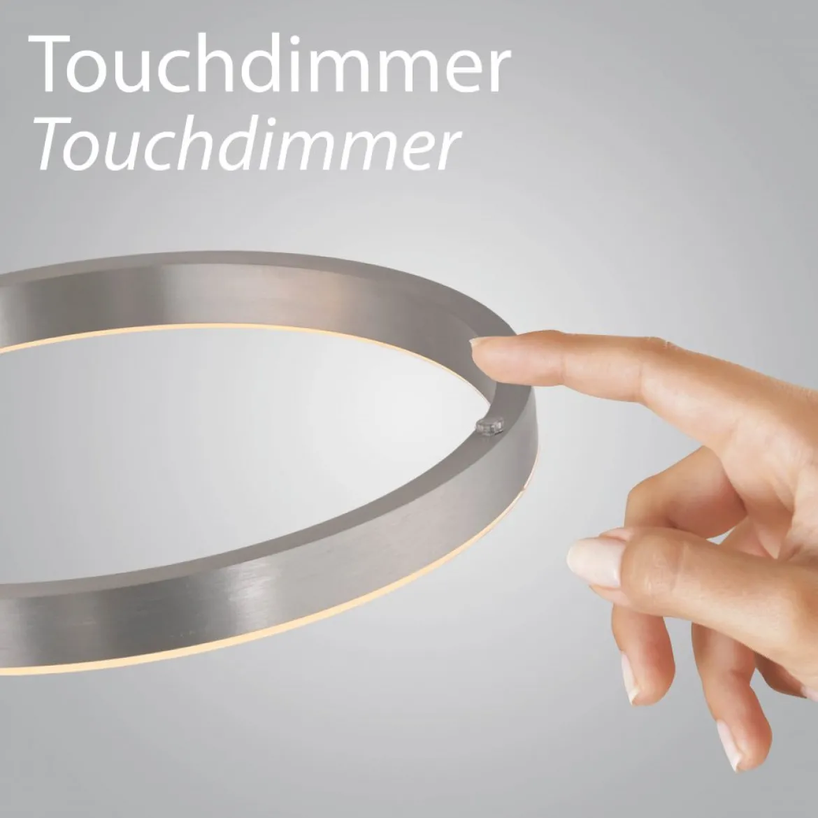 JUST LIGHT 15397-55 RITUS Stehleuchte stahl dimmbar, Touchdimmer
