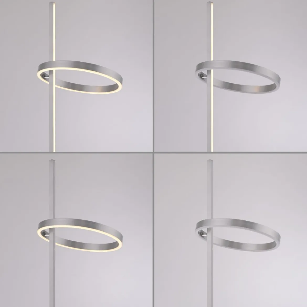 JUST LIGHT 15397-55 RITUS Stehleuchte stahl dimmbar, Touchdimmer