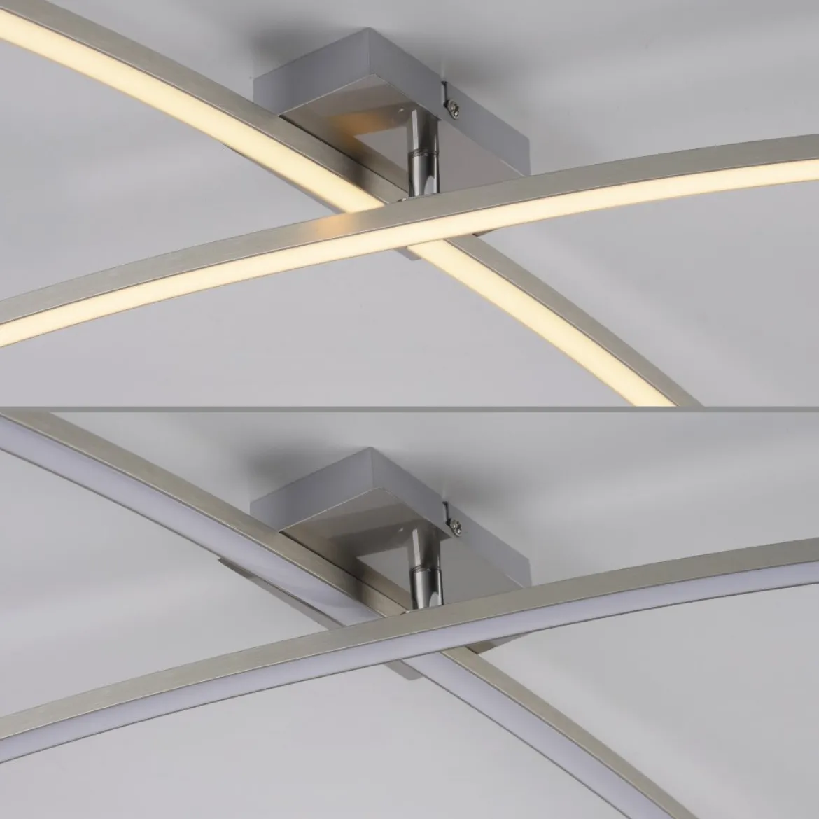 JUST LIGHT 14726-55 SIMON Deckenleuchte silber Leuchtenarm drehbar