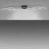 JUST LIGHT 15167-18 WAVE LED Deckenleuchte schwarz Wellenform 3000K 140cm