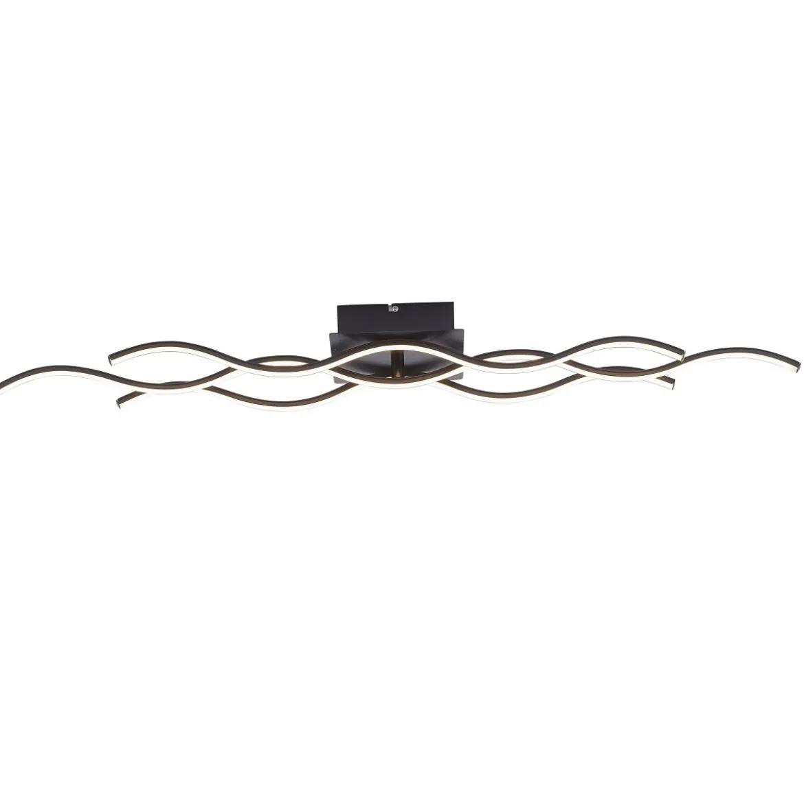 JUST LIGHT 15167-18 WAVE LED Deckenleuchte schwarz Wellenform 3000K 140cm