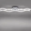 JUST LIGHT 15167-55 WAVE LED Deckenleuchte stahlfarben Wellenform 3000K 140cm