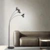 JUST LIGHT 15422-18 ZEA Stehleuchte 3-flammig schwarz rauchglas