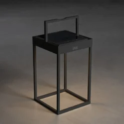 KONSTSMIDE No. 7815-750 Portofino LED Solar USB-Laterne schwarz dimmbar mit Sensor