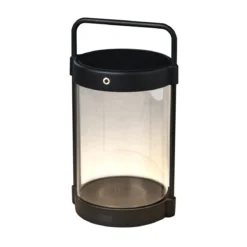 KONSTSMIDE 7822-750 Solar USB Laterne Crotone schwarz 30cm