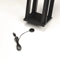 KONSTSMIDE 7819-750 USB Laterne Cannes schwarz 42cm dimmbar