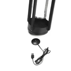 KONSTSMIDE 7823-750 USB Laterne Otranto schwarz 44cm dimmbar
