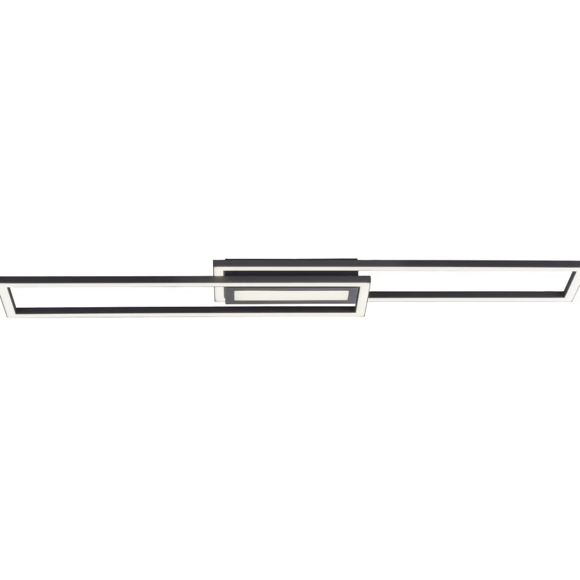Leuchten Direkt 14696-18 ASMIN LED Deckenleuchte flach schwarz 95x18cm