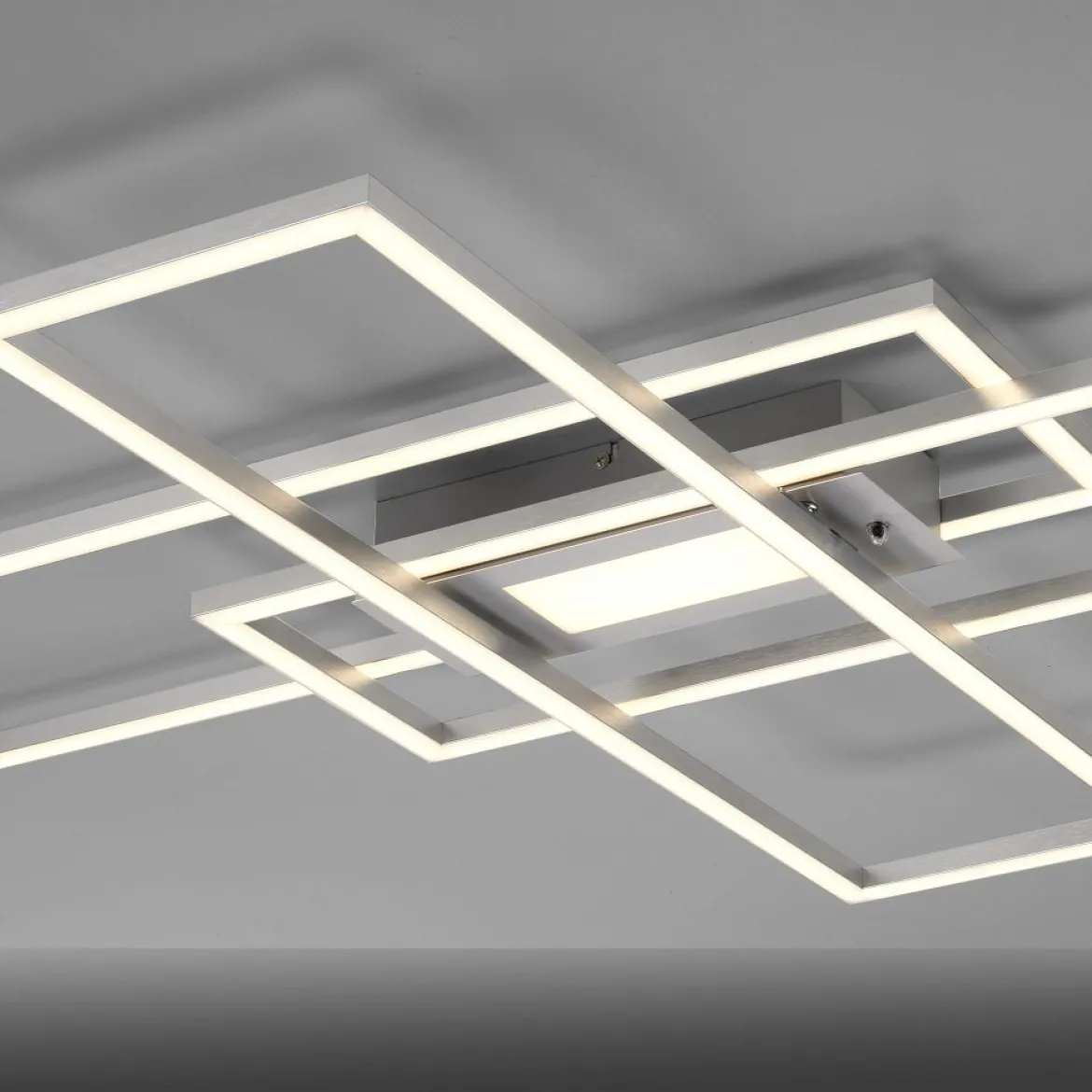 Leuchten Direkt 14693-55 ASMIN LED Deckenleuchte rechteckig silberfarben