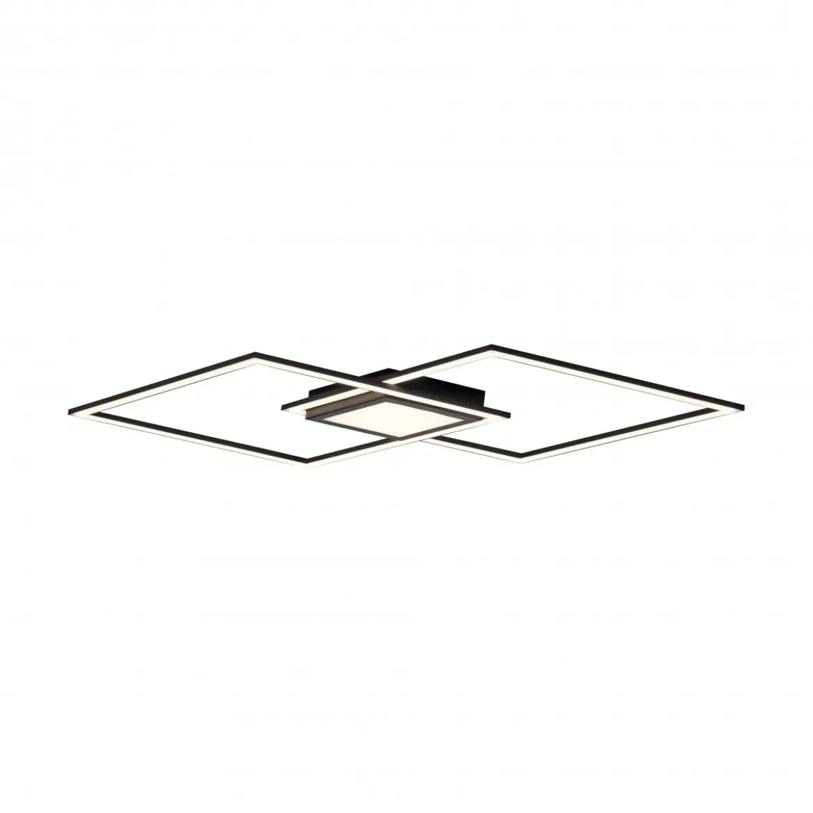 Leuchten Direkt 14695-18 ASMIN LED Deckenleuchte flach schwarz 106x37cm
