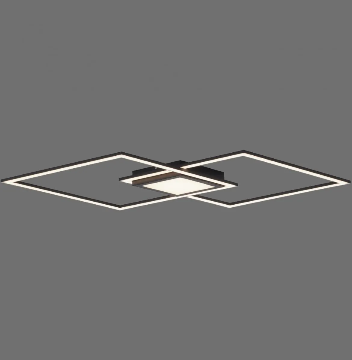 Leuchten Direkt 14695-18 ASMIN LED Deckenleuchte flach schwarz 106x37cm