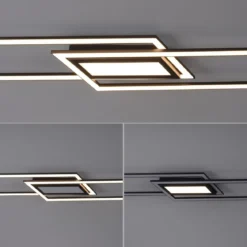 Leuchten Direkt 14694-18 ASMIN LED Deckenleuchte flach schwarz 100x18cm