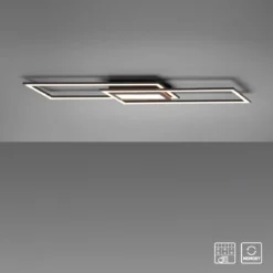 Leuchten Direkt 14694-18 ASMIN LED Deckenleuchte flach schwarz 100x18cm