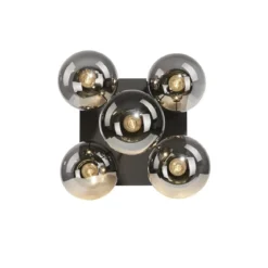 Leuchten Direkt 14602-18 BIG WIDOW Deckenleuchte 5-flammig Schwarz