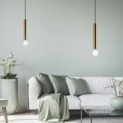 Leuchten Direkt 15617-60 BRUNA Pendelleuchte 1-flammig Messing Matt