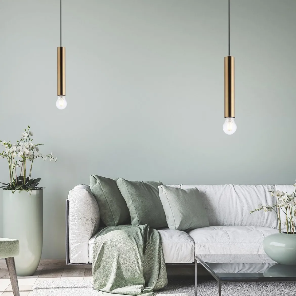 Leuchten Direkt 15617-60 BRUNA Pendelleuchte 1-flammig Messing Matt