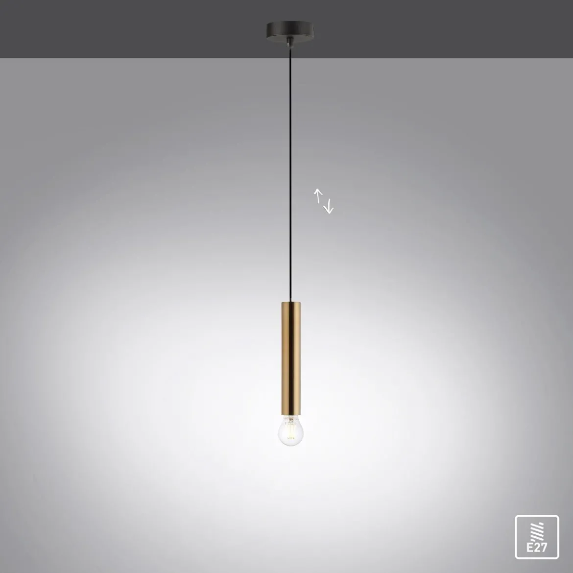 Leuchten Direkt 15617-60 BRUNA Pendelleuchte 1-flammig Messing Matt