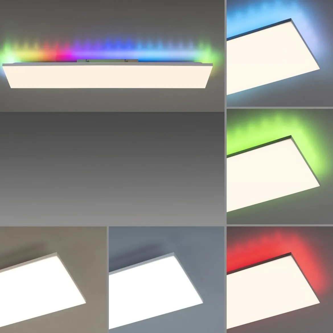 Leuchten Direkt 15562-16 CONRAD LED Deckenleuchte rechteckig CCT Rainbow RGB