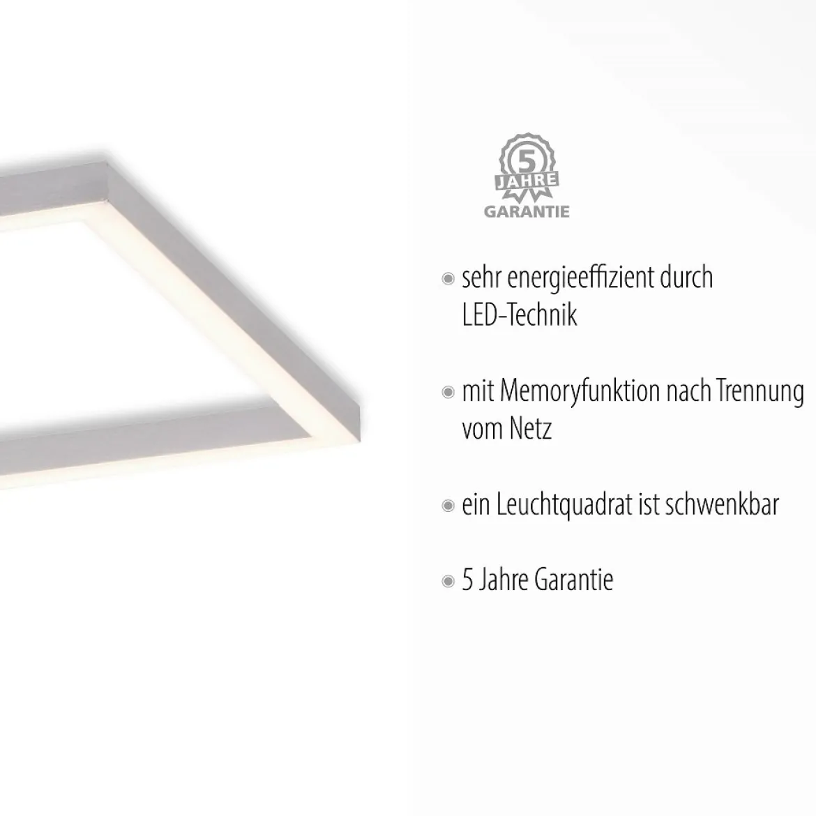 Leuchten Direkt 14003-55 Deckenleuchte Iven 3-flammig stahl