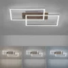 Leuchten Direkt 14018-78 Deckenleuchte Iven 2-flammig stahl Holzdekor CCT