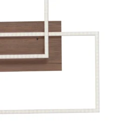 Leuchten Direkt 14018-78 Deckenleuchte Iven 2-flammig stahl Holzdekor CCT