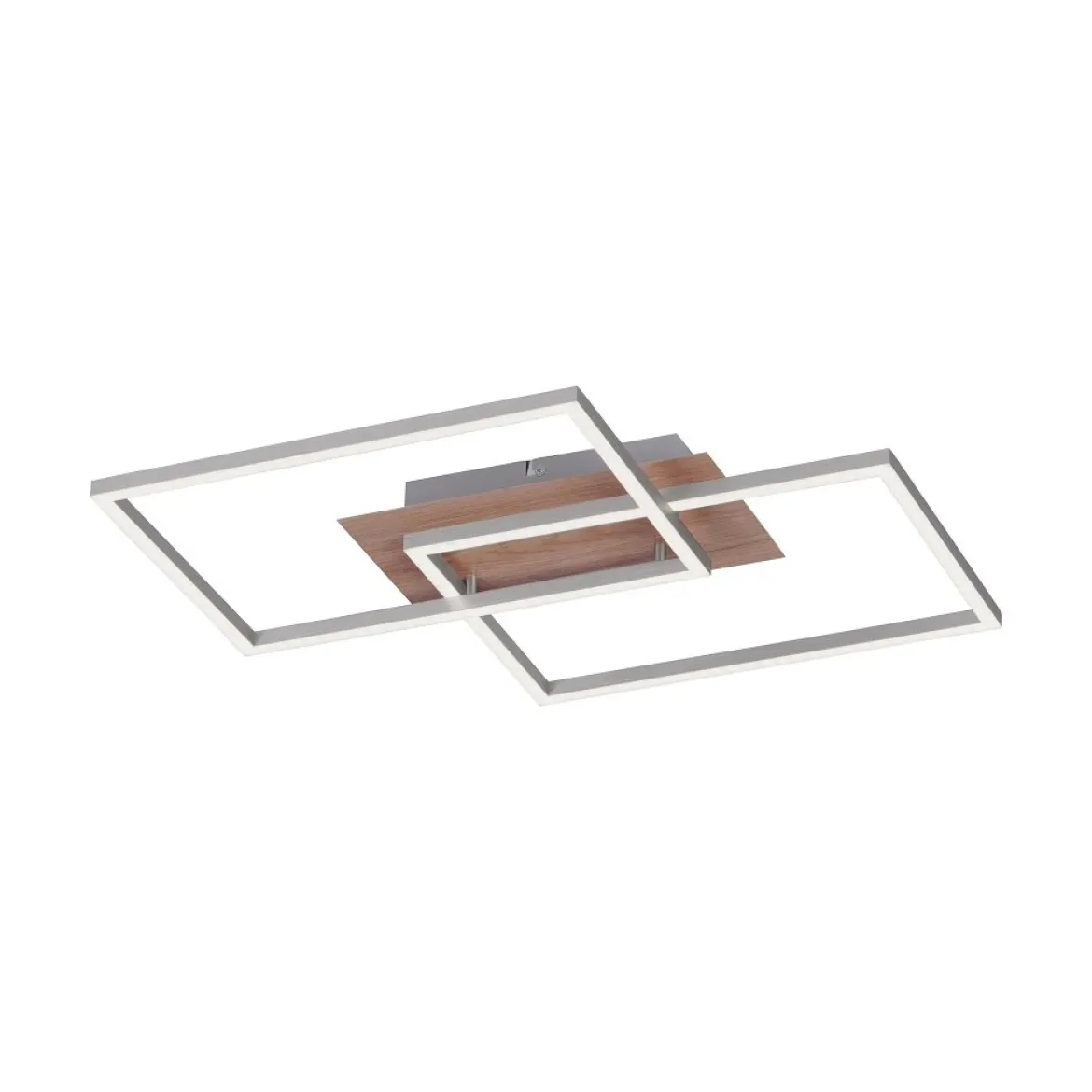 Leuchten Direkt 14018-78 Deckenleuchte Iven 2-flammig stahl Holzdekor CCT