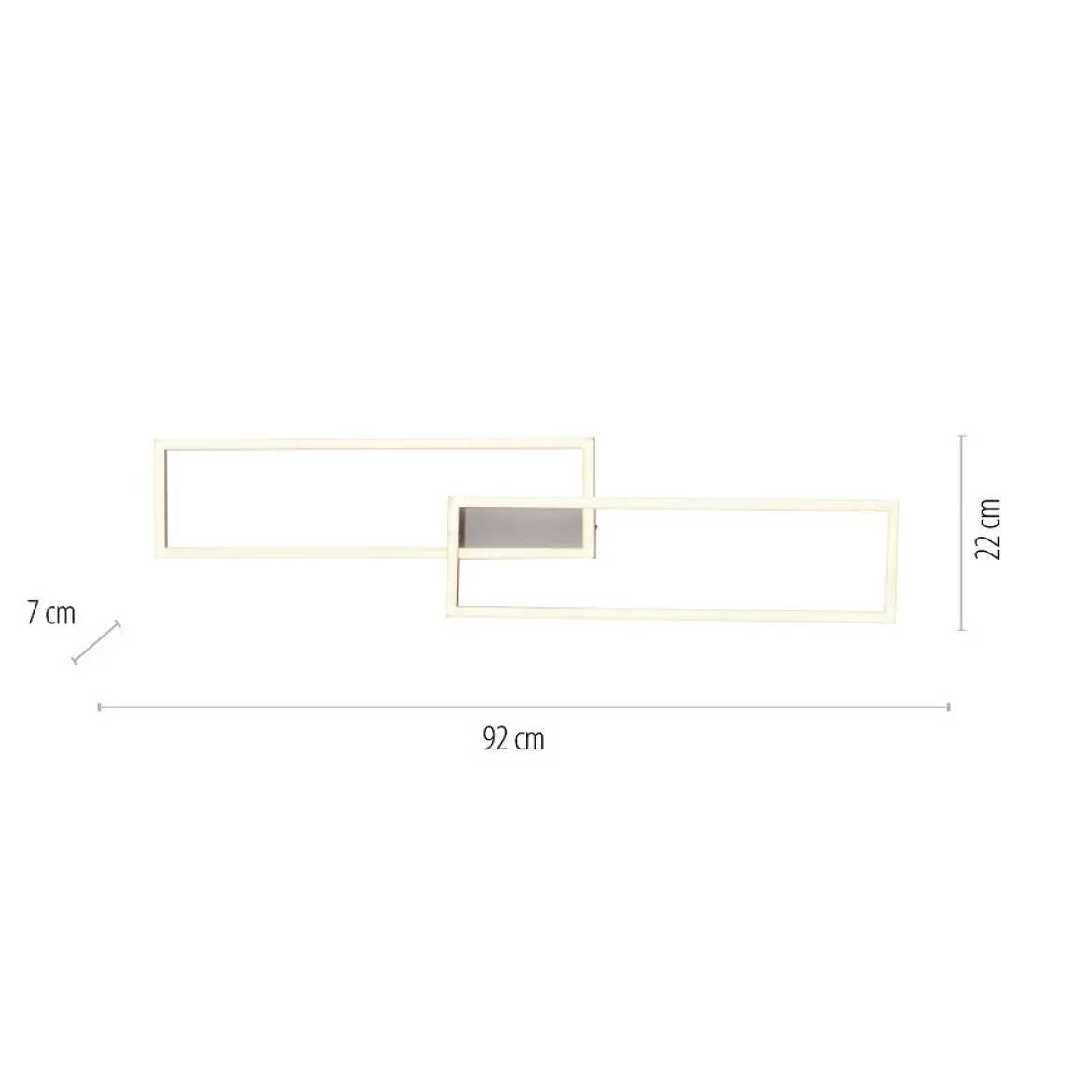 Leuchten Direkt 14023-55 Deckenleuchte Iven stahl rechteckig 3000K dimmbar
