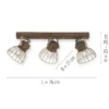 Leuchten Direkt 11488-60 Deckenleuchte Alami 3-flammig messing holz E27
