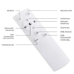 Leuchten Direkt 11647-16 Deckenleuchte Recess weiß