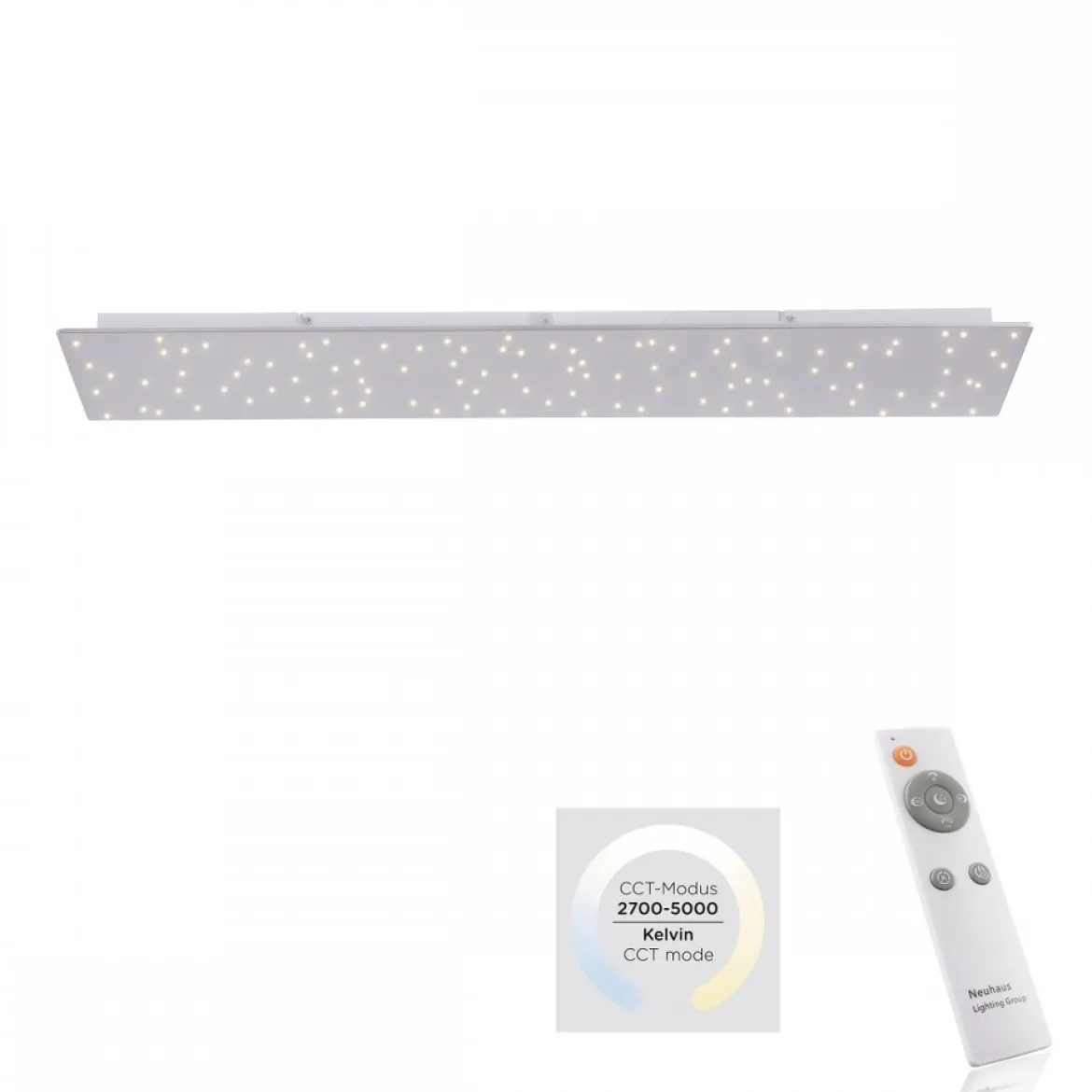 Leuchten Direkt 14672-55 Deckenleuchte Sparkle 100 stahl