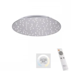 Leuchten Direkt 14673-55 Deckenleuchte Sparkle stahl rund