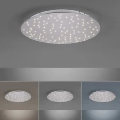 Leuchten Direkt 14673-55 Deckenleuchte Sparkle stahl rund
