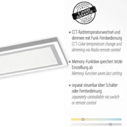 Leuchten Direkt 14875-16 EDGING LED Deckenleuchte Weiss 110x28cm CCT