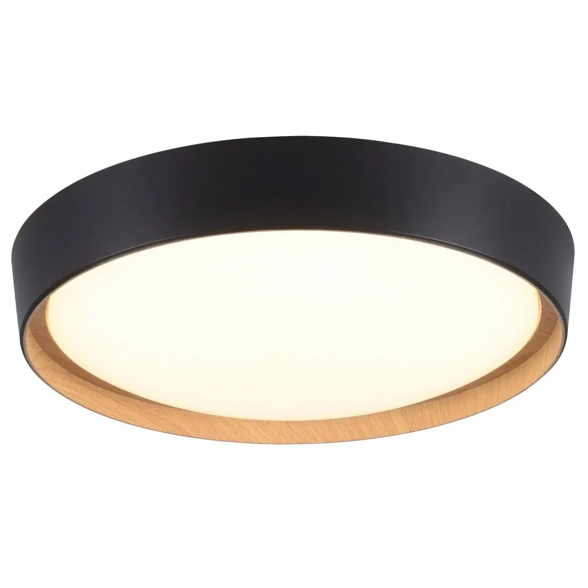 Leuchten Direkt 14347-18 EMILIA LED Deckenleuchte schwarz Holzoptik 40cm