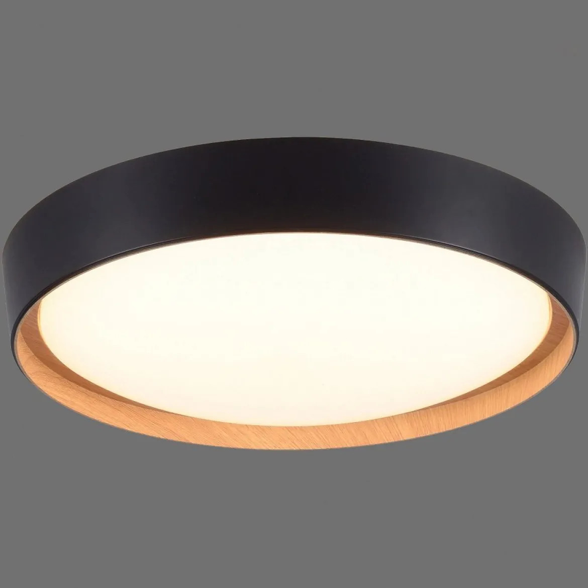 Leuchten Direkt 14347-18 EMILIA LED Deckenleuchte schwarz Holzoptik 40cm
