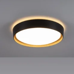 Leuchten Direkt 14347-18 EMILIA LED Deckenleuchte schwarz Holzoptik 40cm