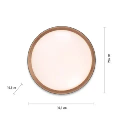 Leuchten Direkt 14347-18 EMILIA LED Deckenleuchte schwarz Holzoptik 40cm