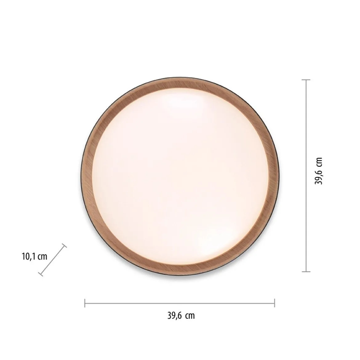 Leuchten Direkt 14347-18 EMILIA LED Deckenleuchte schwarz Holzoptik 40cm