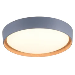 Leuchten Direkt 14347-15 EMILIA LED Deckenleuchte rund grau Holzoptik 40cm