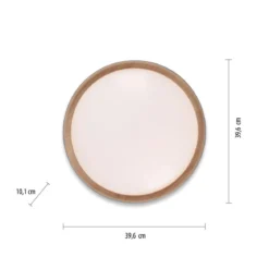 Leuchten Direkt 14347-15 EMILIA LED Deckenleuchte rund grau Holzoptik 40cm